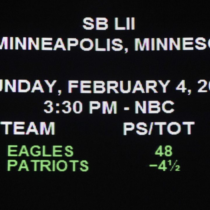 Las Vegas Point Spread for Super Bowl 42 Patriots vs Eagles
