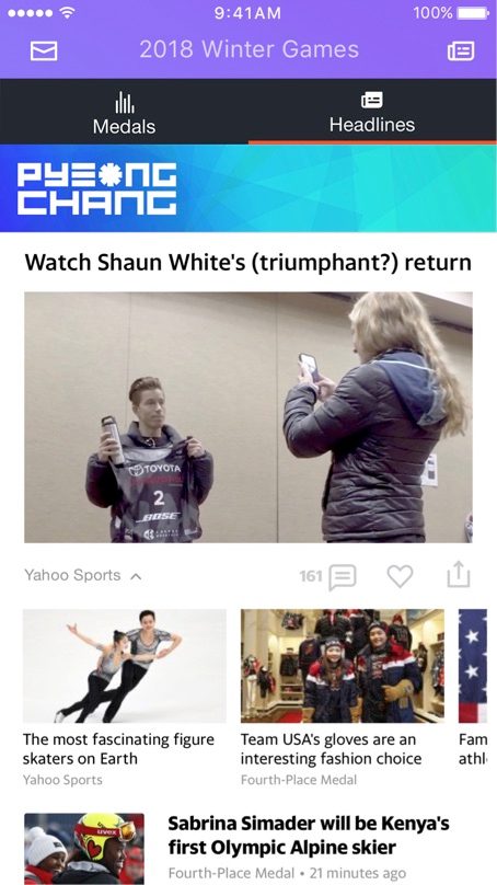 yahoo mail 2018 winter olympics mobile app 2 jpeg