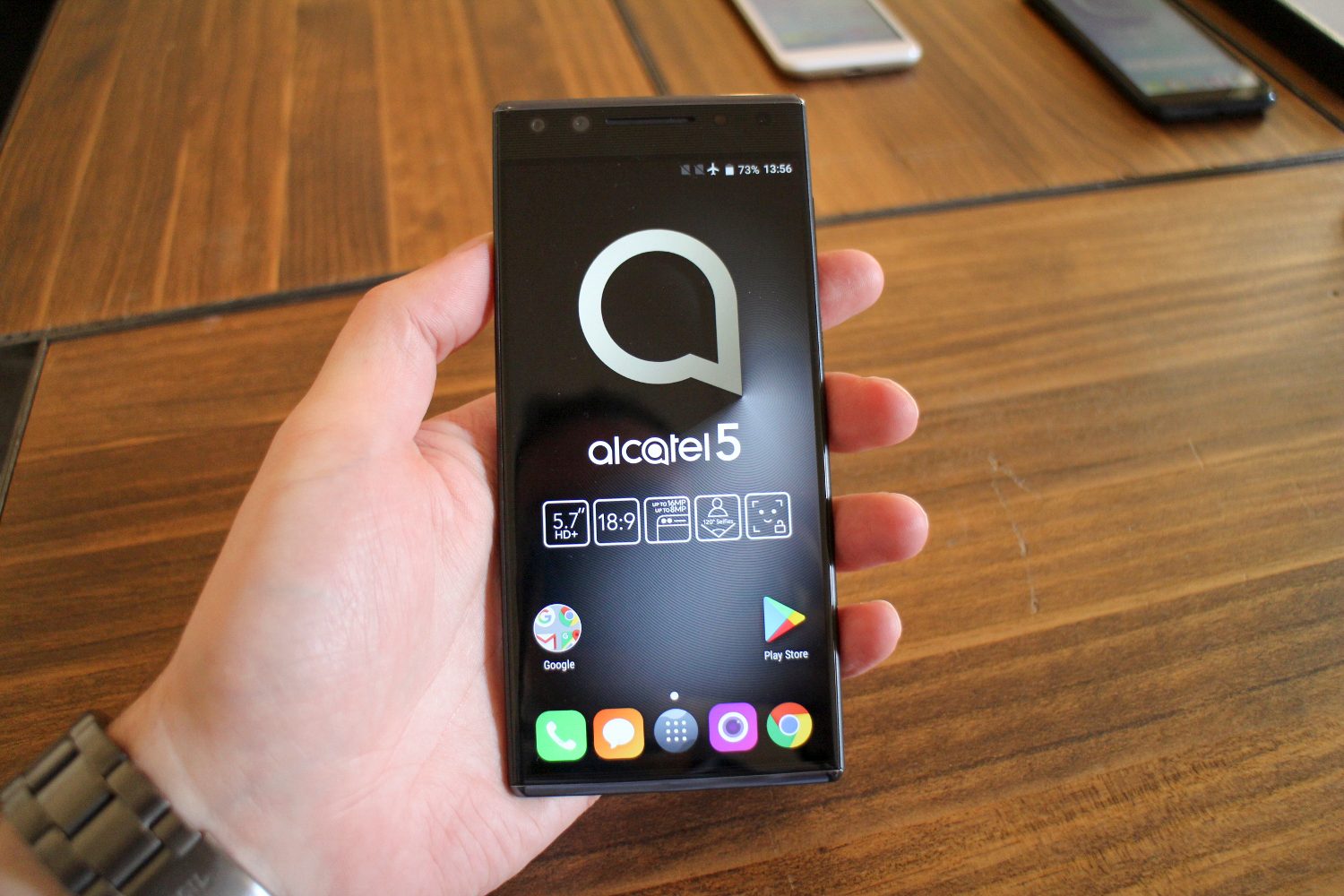 Alcatel Series 5 hands-on review | Closeup of the front of the phone