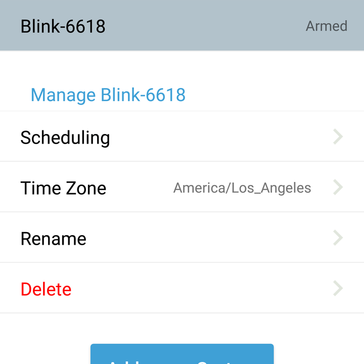 Blink XT camera system review screens scheduling