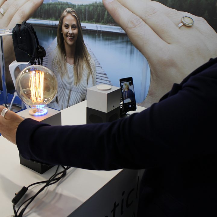elliptic labs demonstrates ultrasound gestures with smart speakers mwc 3