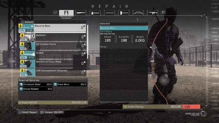 metal gear survive beginners guide repair