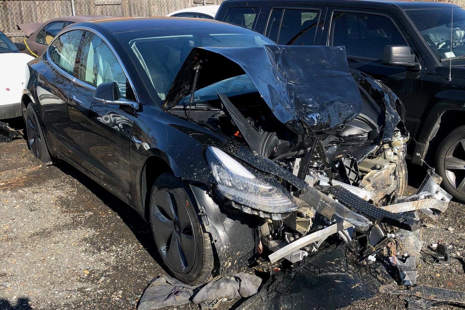 tesla model 3 totaled