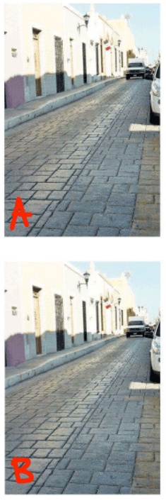 the road angle optical illusion vertical