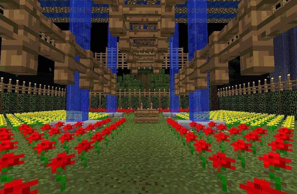 valentines day minecraft romantic garden