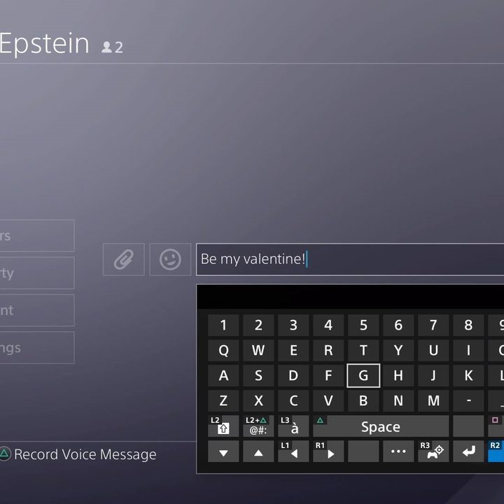valentines day send a message playstation network