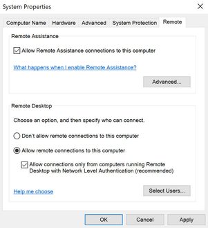 Windows 10 System Properties