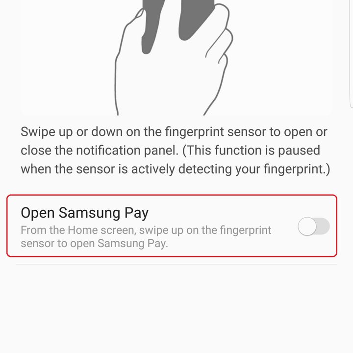 samsung galaxy s9 plus settings finger sensor gestures pay