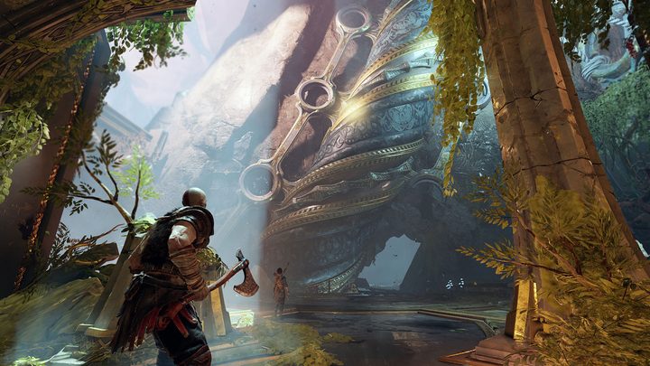 God of War review | Kratos and Atreus arrive at a large tree
