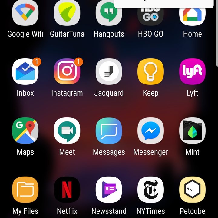 samsung galaxy s9 plus settings home screen