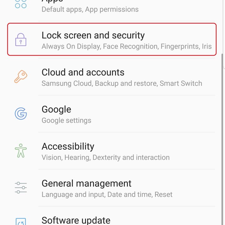 samsung galaxy s9 plus settings lock screen and security