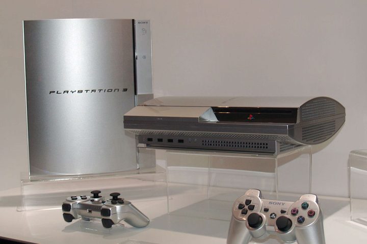 PS3 consoles at a trade show.