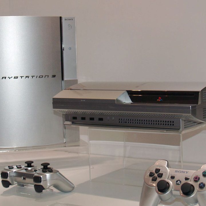 PS3 consoles at a trade show.