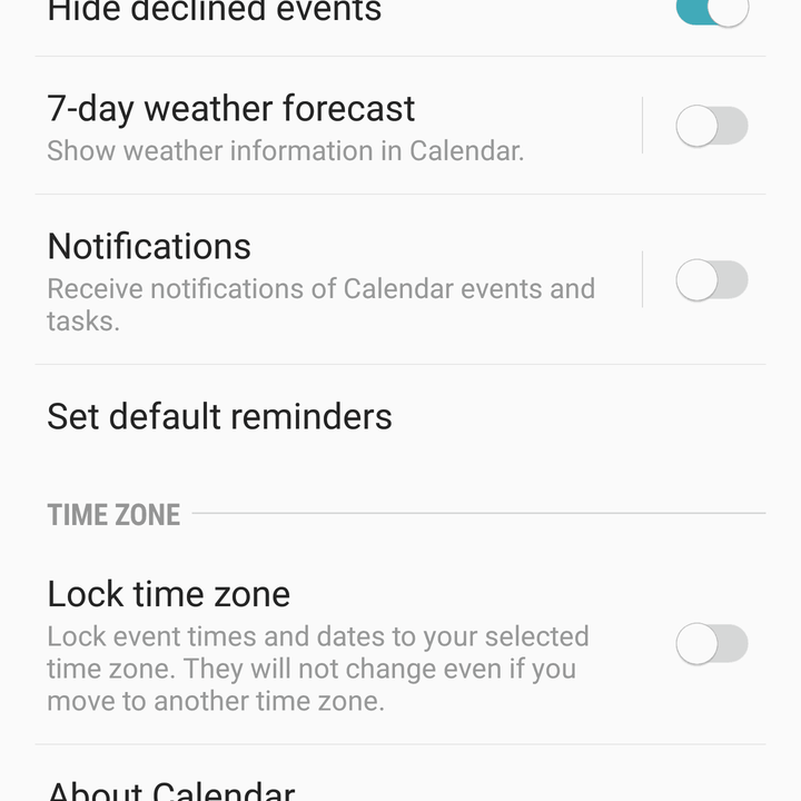 how to make the galaxy s9 and plus look like stock android calendar 4