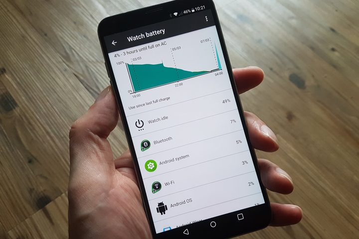Wear OS check watch battery