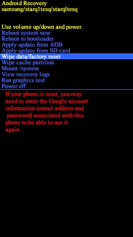 Android Hard Reset