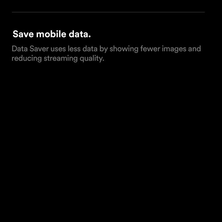 spotify app changes data saver mode