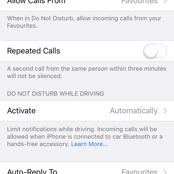 Do Not Disturb driving