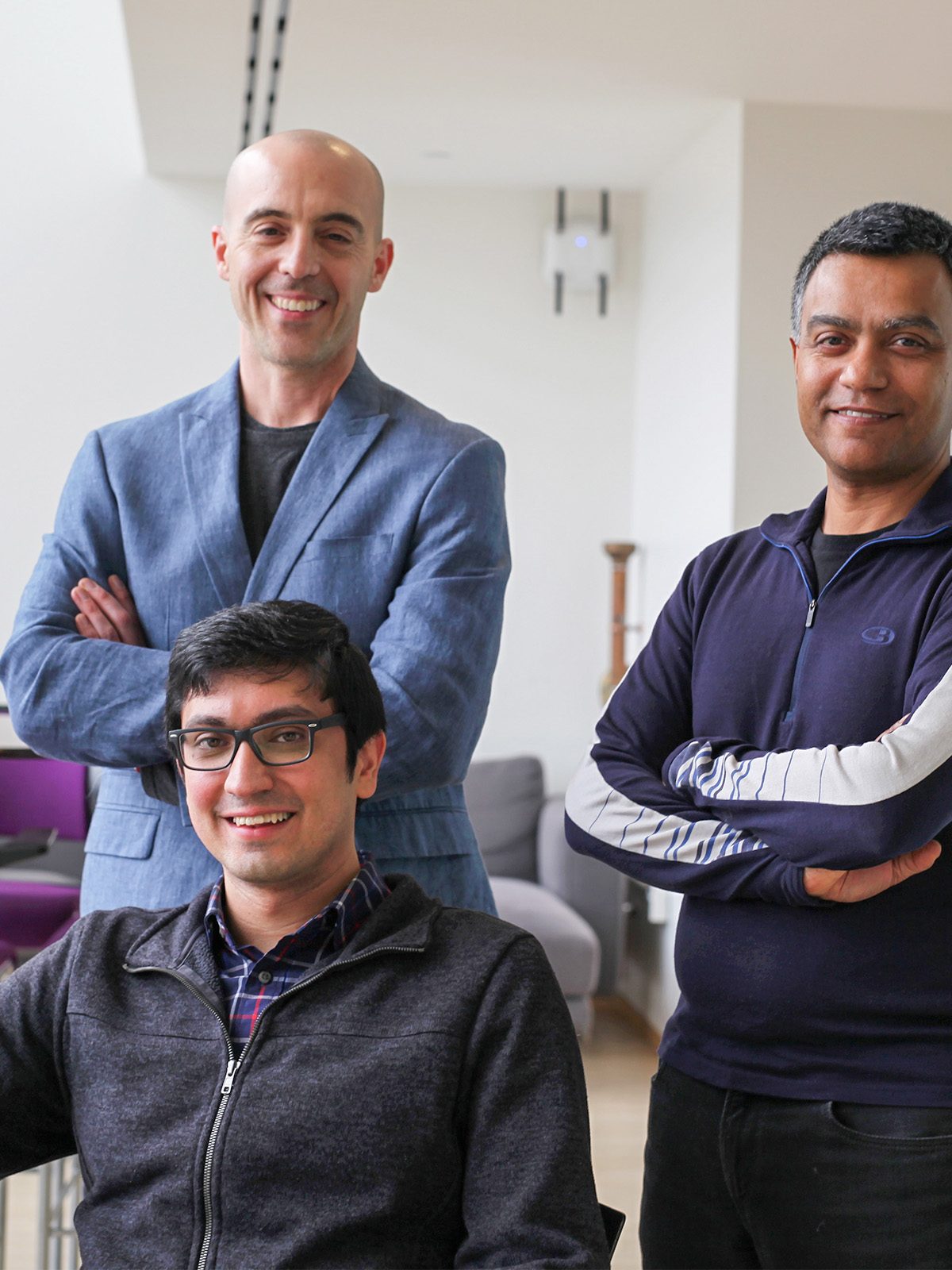 The study's authors Soroush Vosoughi, Sinan Aral, and Deb Roy.