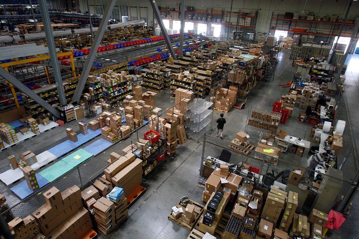 A Newegg warehouse.