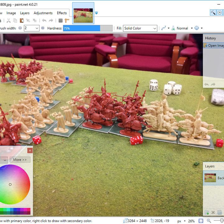 The Paint.net photo editor interface.