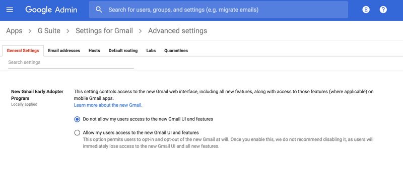 G Suite New Gmail