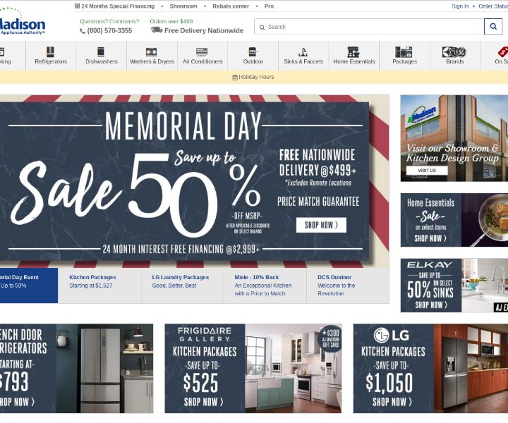 AJ Madison Memorial Day sale