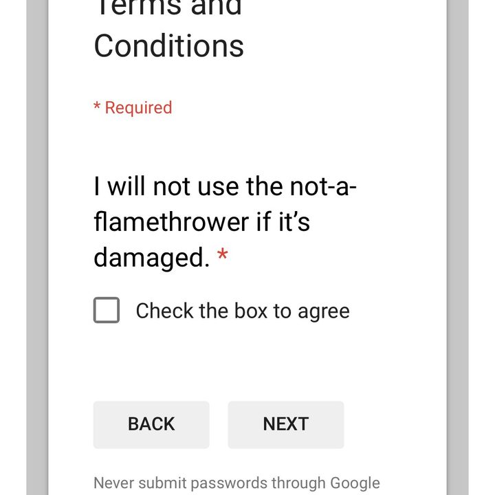 not a flamethrower terms and conditions naft4
