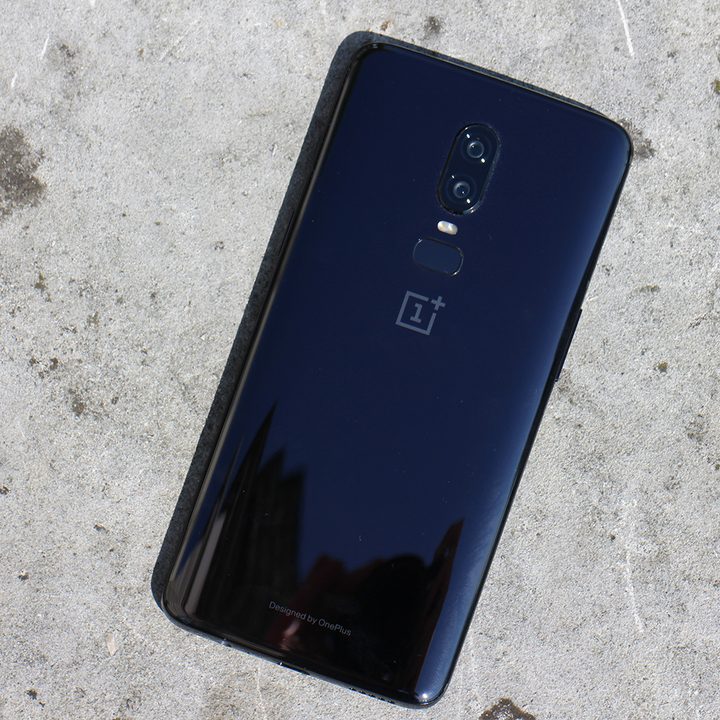 oneplus 6 review hands on back full concrete