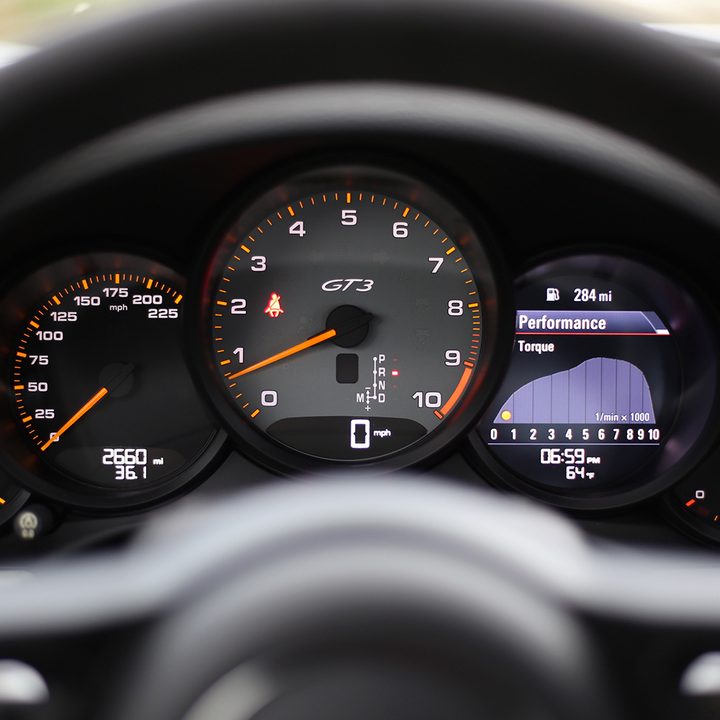 2018 porsche 911 gt3 review interior spedometer