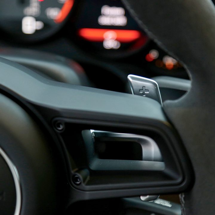 2018 porsche 911 gt3 review interior steering wheel close