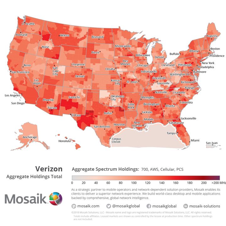 how the t mobile and sprint merger could affect customers verizon spectrum map 1