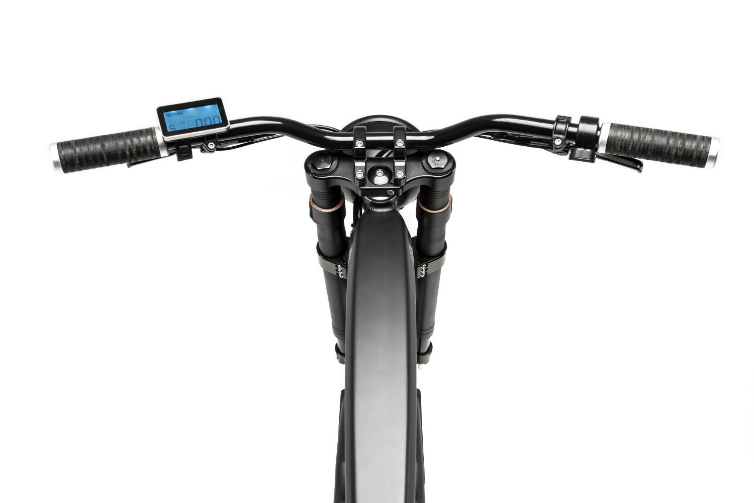 vintage electric scrambler s ebike black cockpit lit