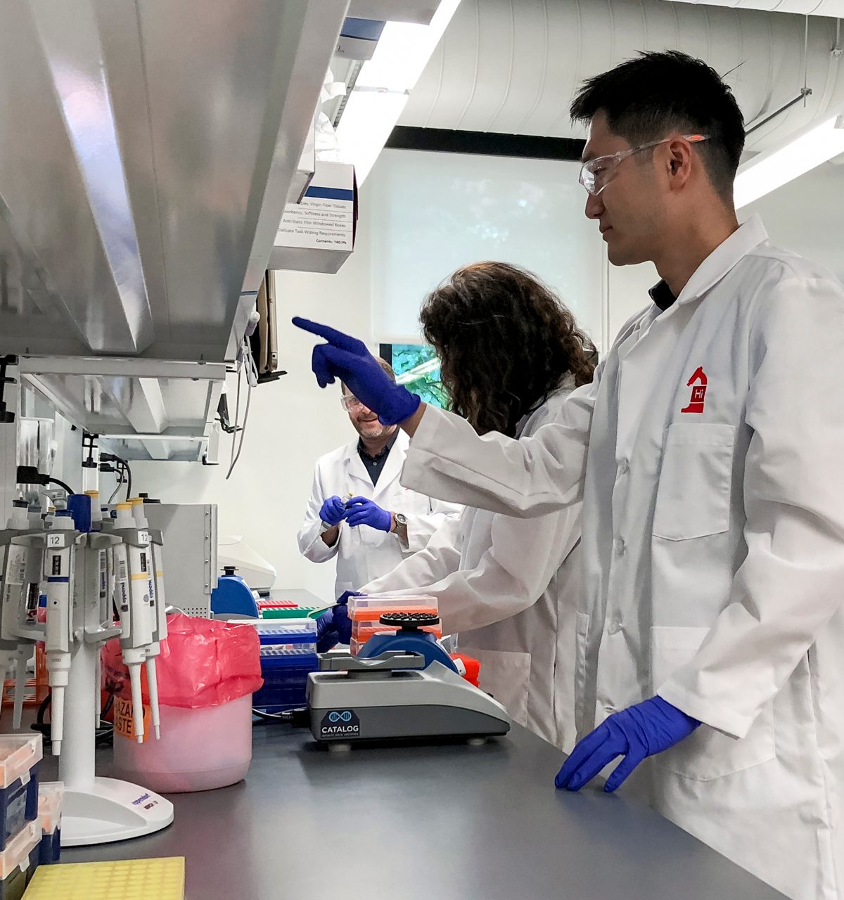 Catalog's DNA team in the lab