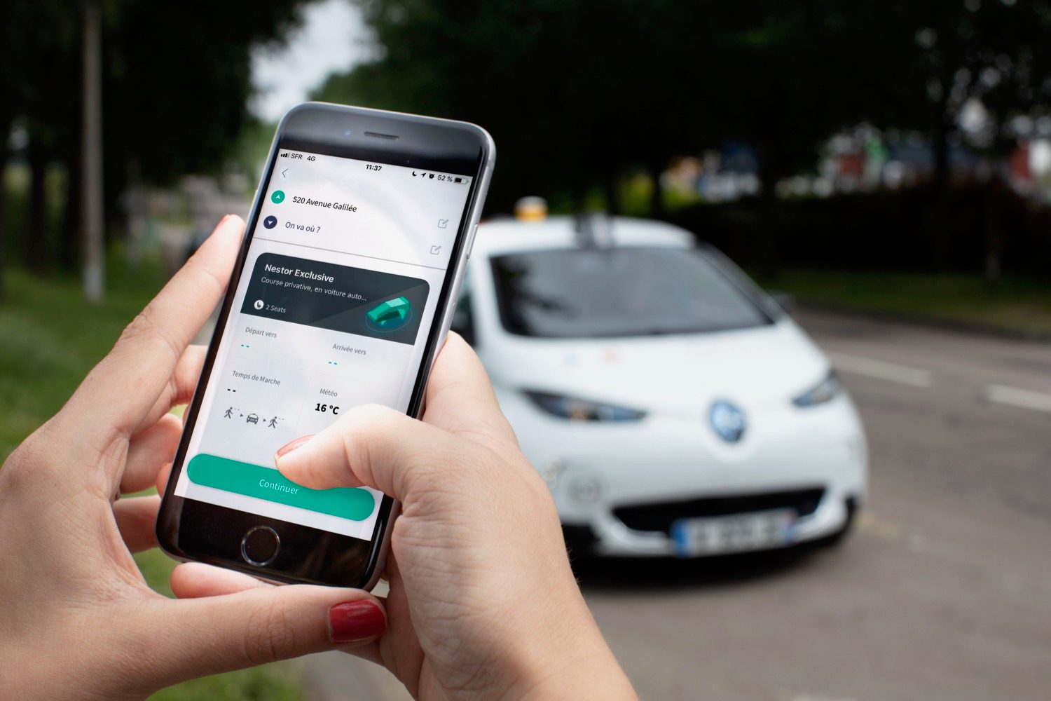 Renault self-driving car pilot Rouen, France