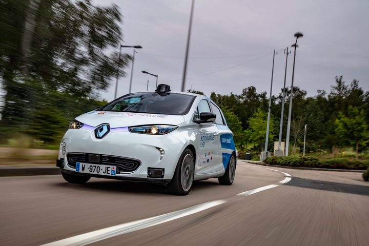 Renault self-driving car pilot Rouen, France
