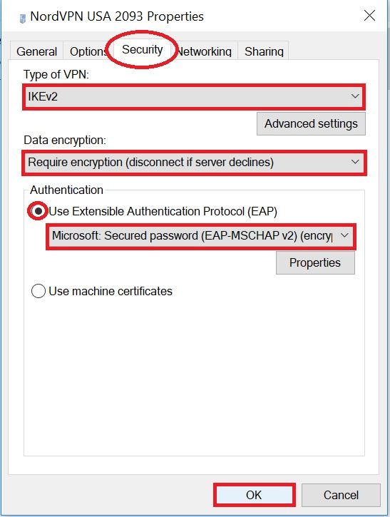 Make changes on the Security tab