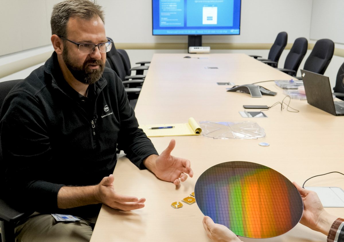 Intel Quantum Computing Holding Wafer