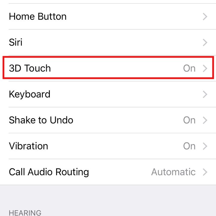 iPhone 3D Touch