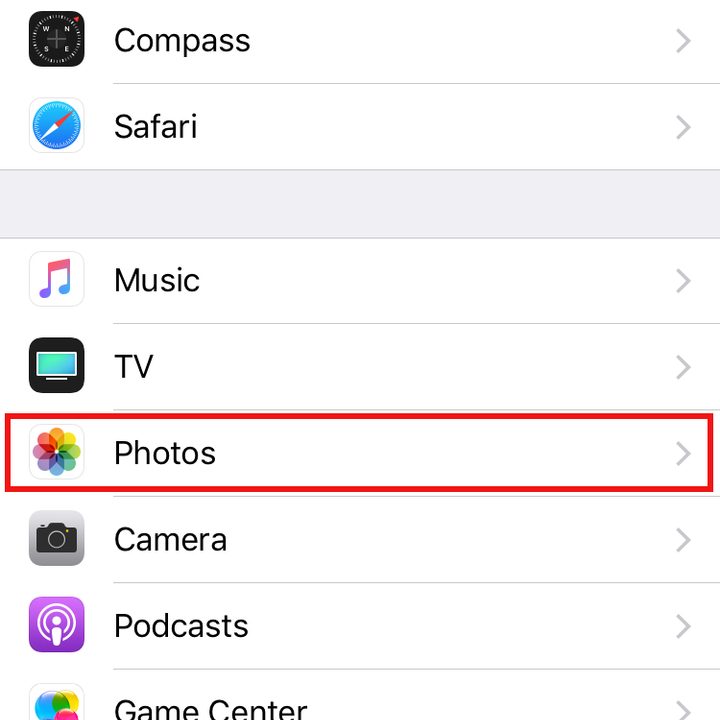 iPhone backup photos