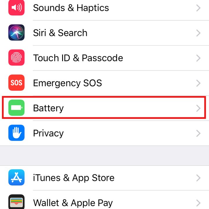 iPhone battery percentage