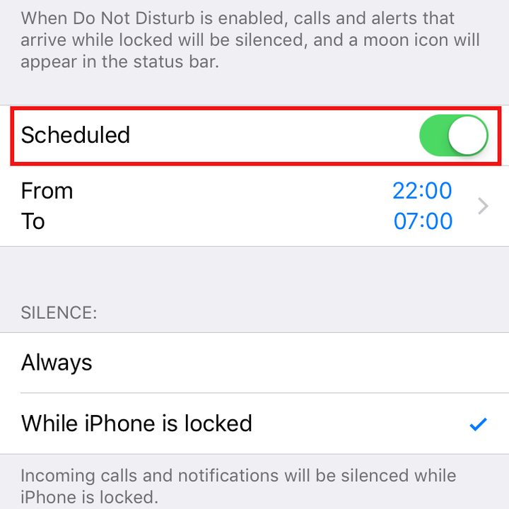 iPhone Do Not Disturb