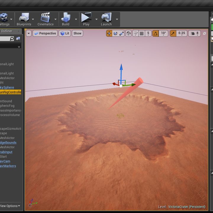 Mars Exploration Simulator Red Rover Crater Design