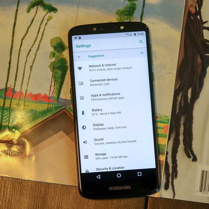 moto g6 play settings