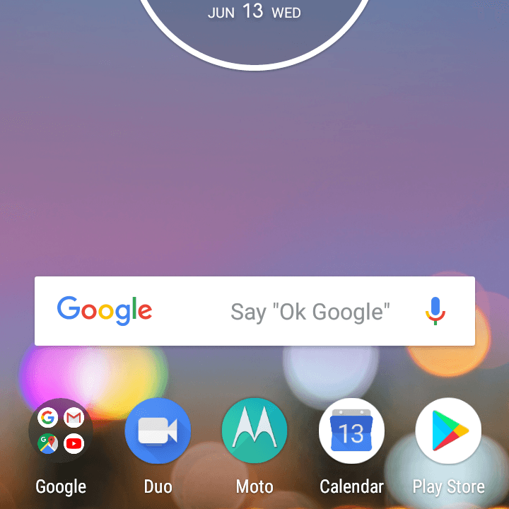 moto g6 play screenshot home