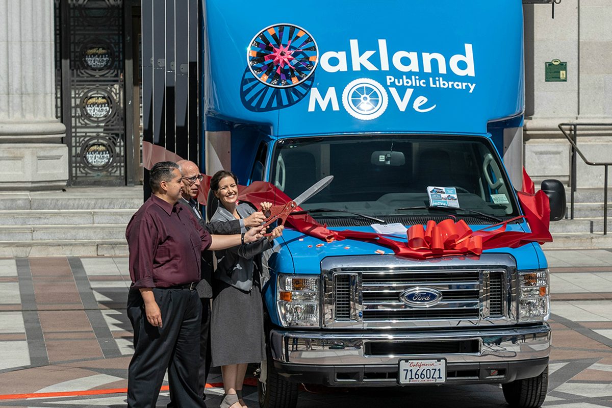 winnebago electric bloodmobile oakland move ribbon cutting