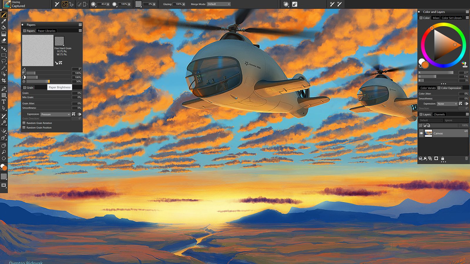 corel painter 2019 announced  dark user interface