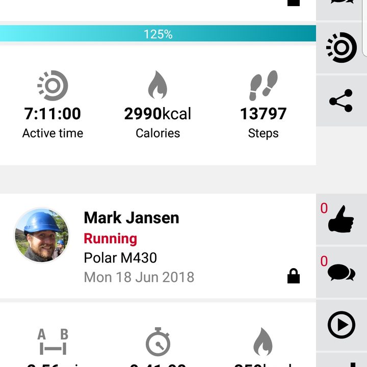 polar m430 app activities