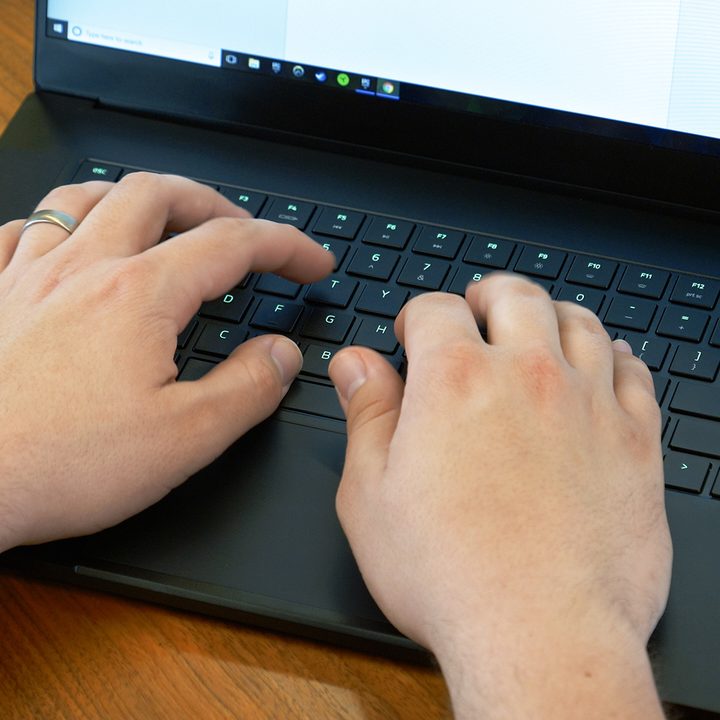 Razer Blade (2018) using keyboard