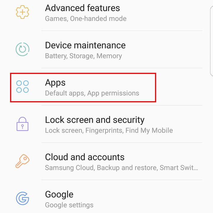Galaxy S7 app permissions